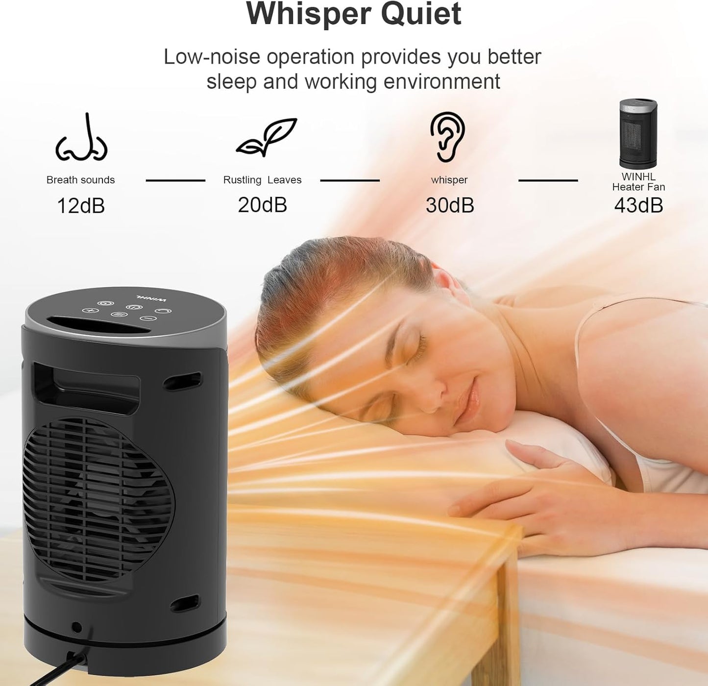 Space Heater, Portable Electric Heaters for Indoor Use with Thermostat and Remote