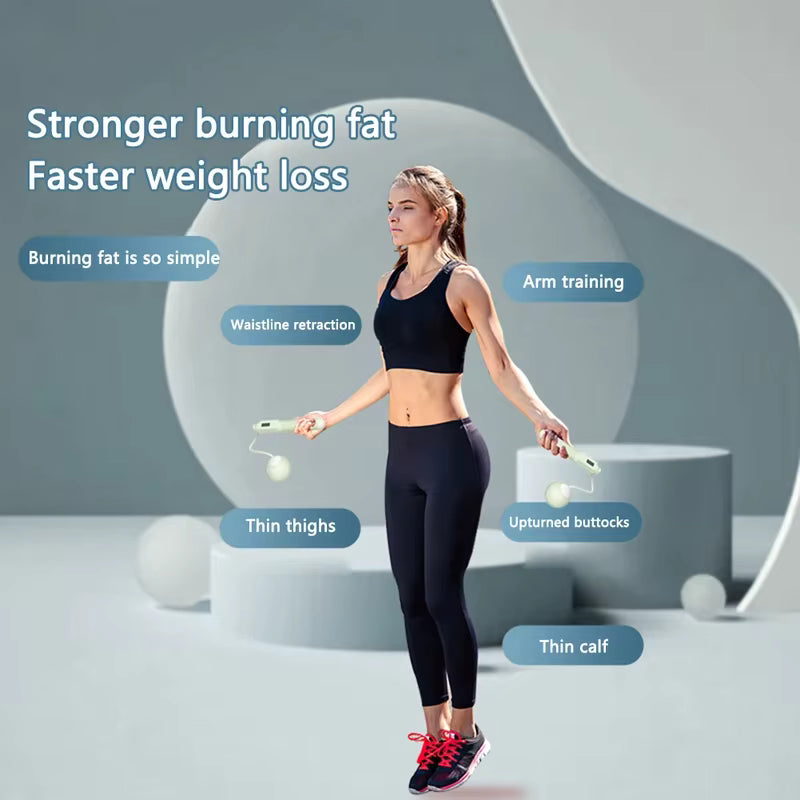 Cordless Jump Rope with Counter for Fitness - Adjustable Smart Skipping Rope