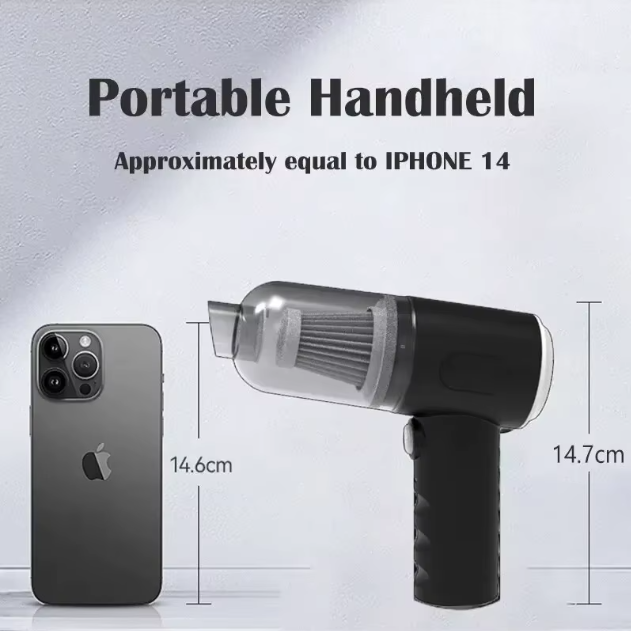 Portable Vacuum Cleaner, high-power 6000Pa (mini handheld vacuum - suction and blowing, dual-purpose)