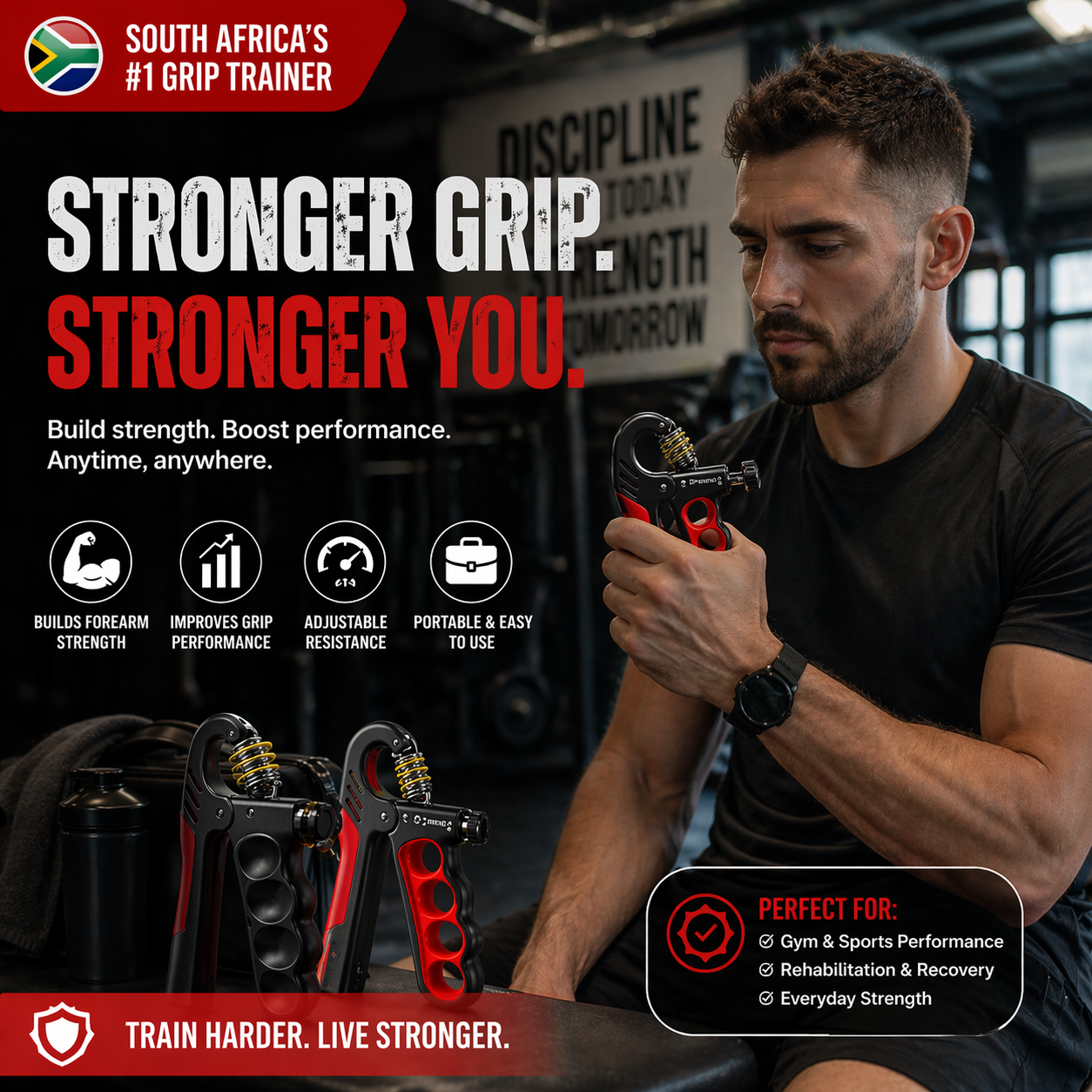 Grip Strength Trainer with Adjustable Resistance (5-100KG)
