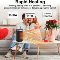 Space Heater, Portable Electric Heaters for Indoor Use with Thermostat and Remote