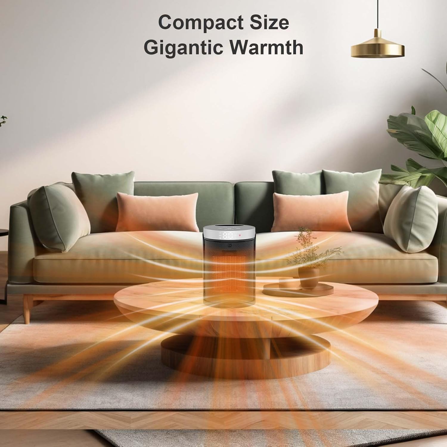Space Heater, Portable Electric Heaters for Indoor Use with Thermostat and Remote