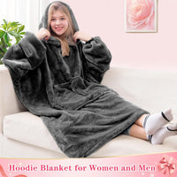 Wearable Blanket hoodie for Women and Men - Warm and Cozy Giant Blanket Hoodie