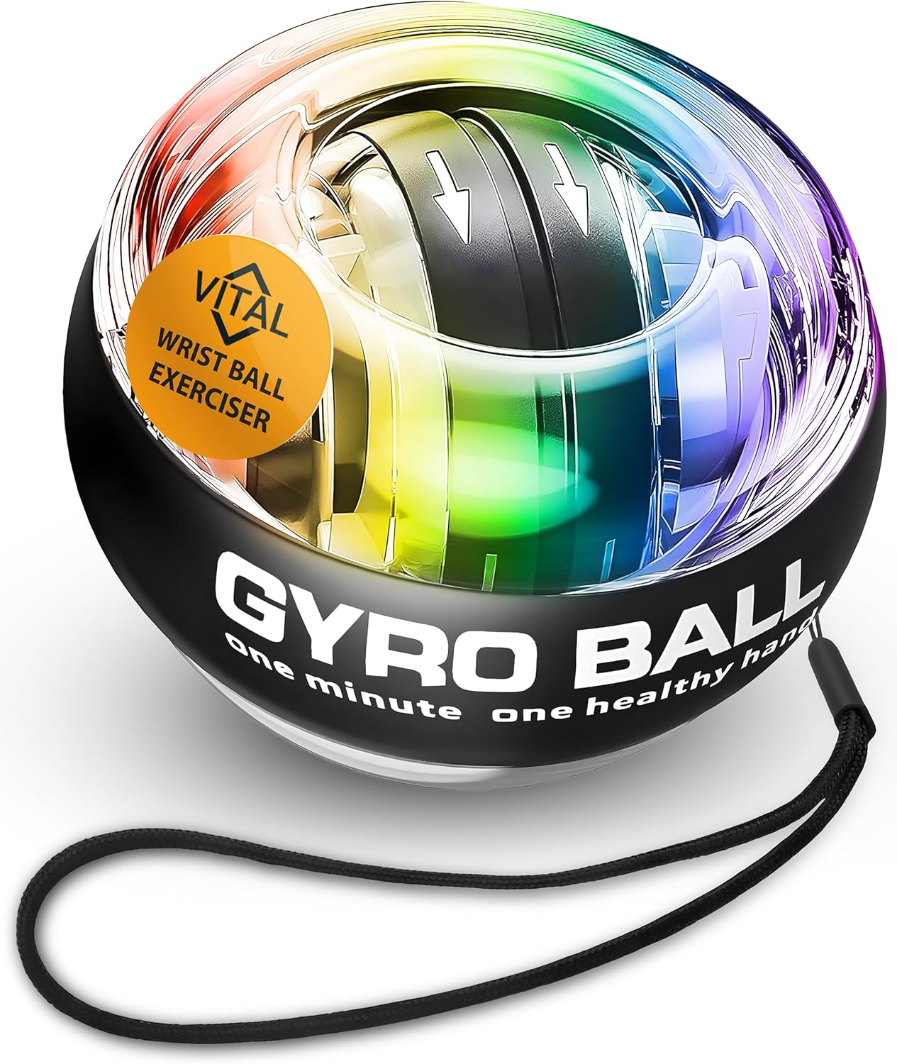 GripForce™ Power Ball: Wrist Strengthener & Forearm Trainer with Zinc Rotor Grip Strength Training