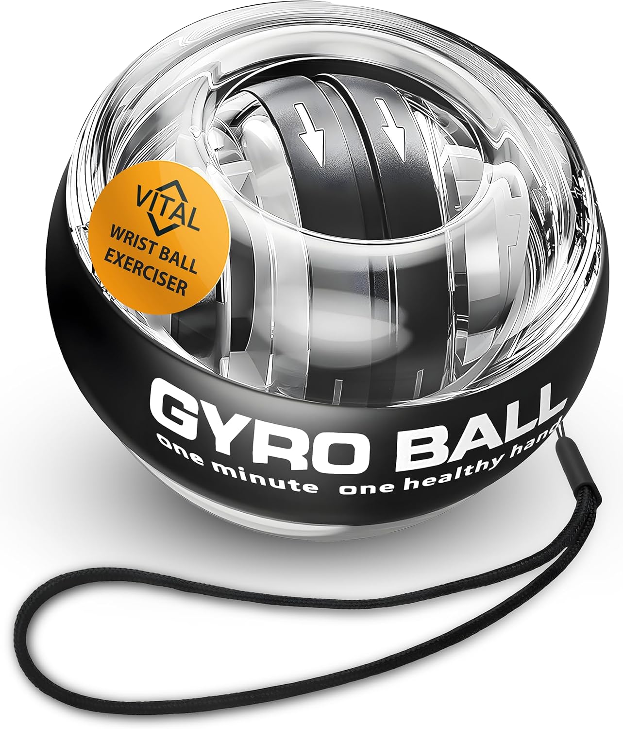 GripForce™ Power Ball: Wrist Strengthener & Forearm Trainer with Zinc Rotor Grip Strength Training