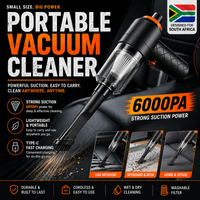 Portable Vacuum Cleaner, high-power 6000Pa (mini handheld vacuum - suction and blowing, dual-purpose)