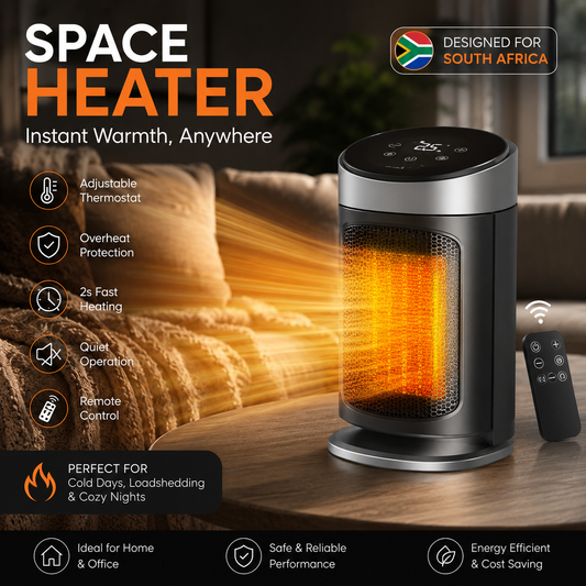 Space Heater, Portable Electric Heaters for Indoor Use with Thermostat and Remote