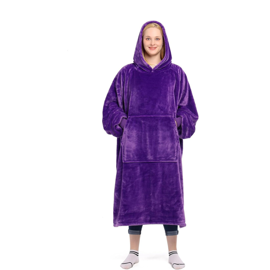 Wearable Blanket hoodie for Women and Men - Warm and Cozy Giant Blanket Hoodie
