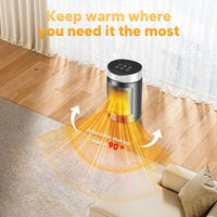 Space Heater, Portable Electric Heaters for Indoor Use with Thermostat and Remote