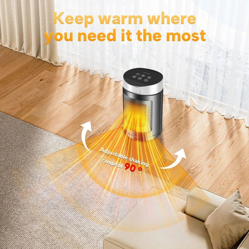 Space Heater, Portable Electric Heaters for Indoor Use with Thermostat and Remote