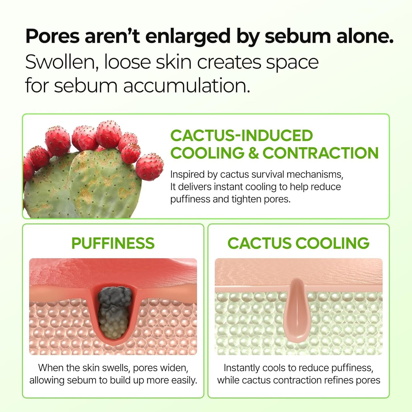 CACTOX PORE RELIEF: Instantly Tighten Pores & Reduce Puffiness in Seconds