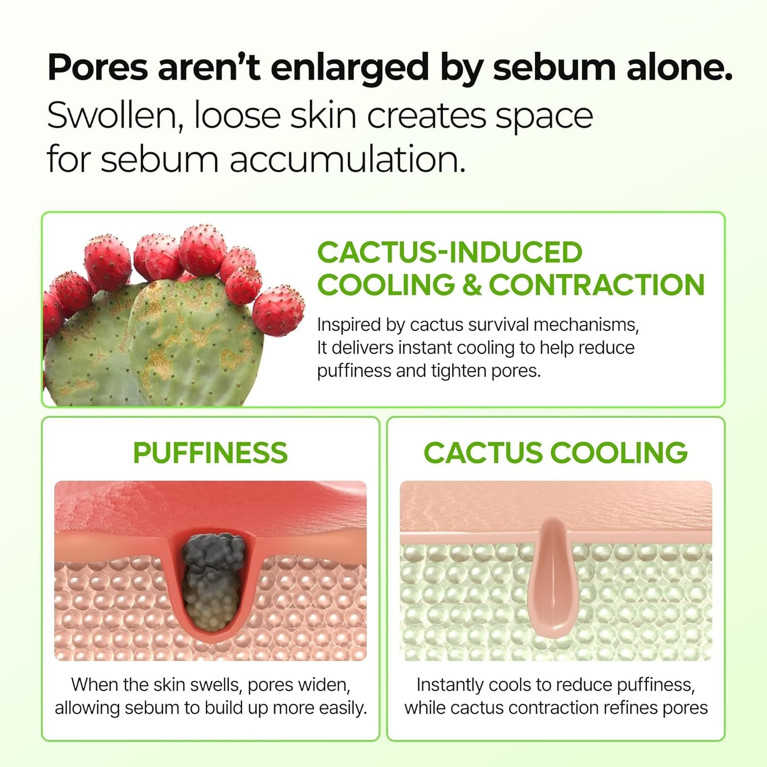 CACTOX PORE RELIEF: Instantly Tighten Pores & Reduce Puffiness in Seconds