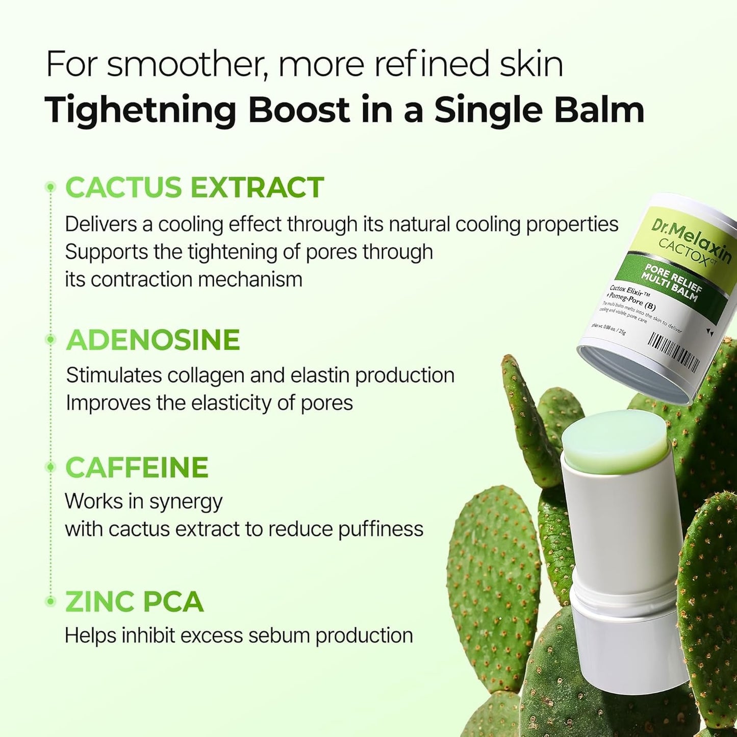 CACTOX PORE RELIEF: Instantly Tighten Pores & Reduce Puffiness in Seconds