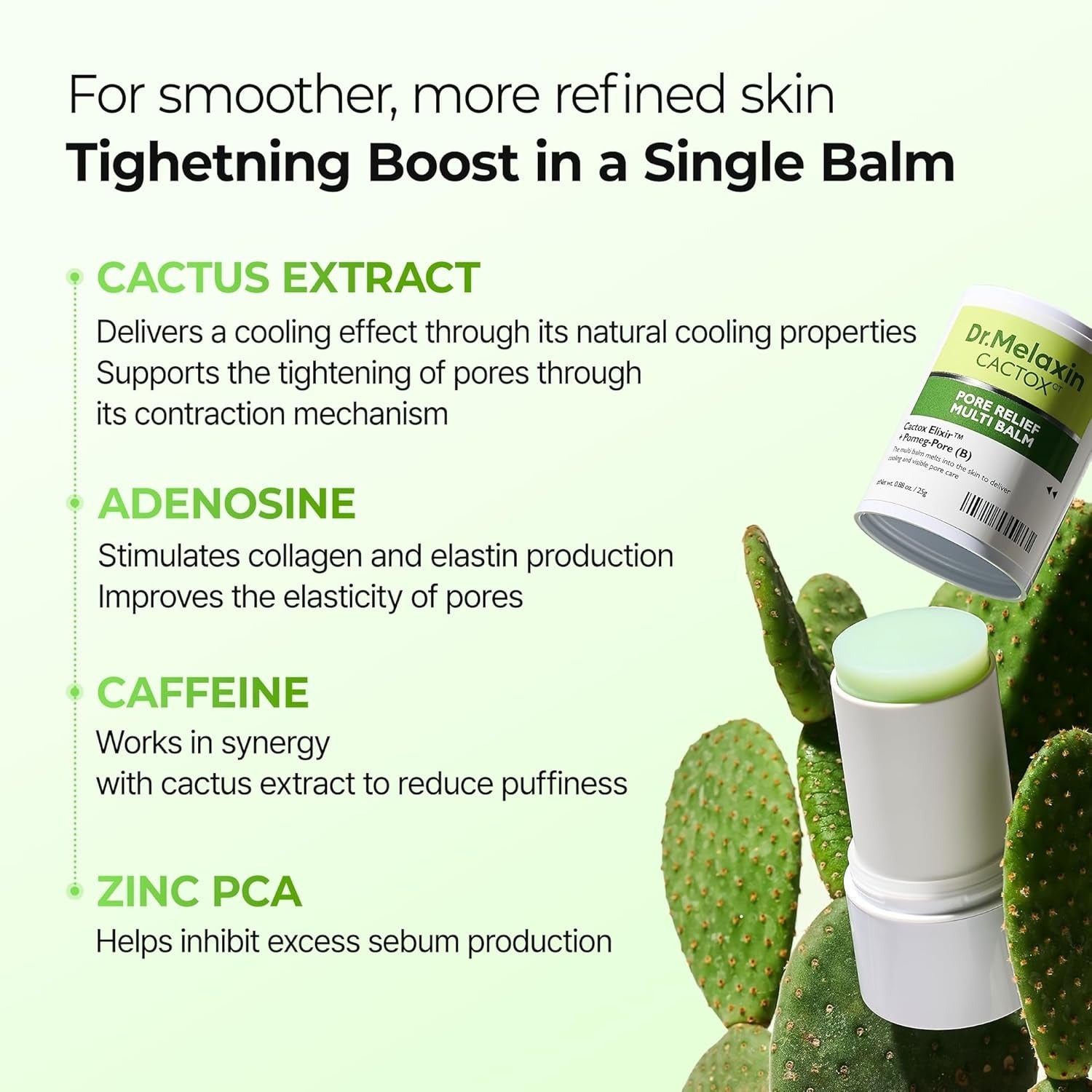 CACTOX PORE RELIEF: Instantly Tighten Pores & Reduce Puffiness in Seconds